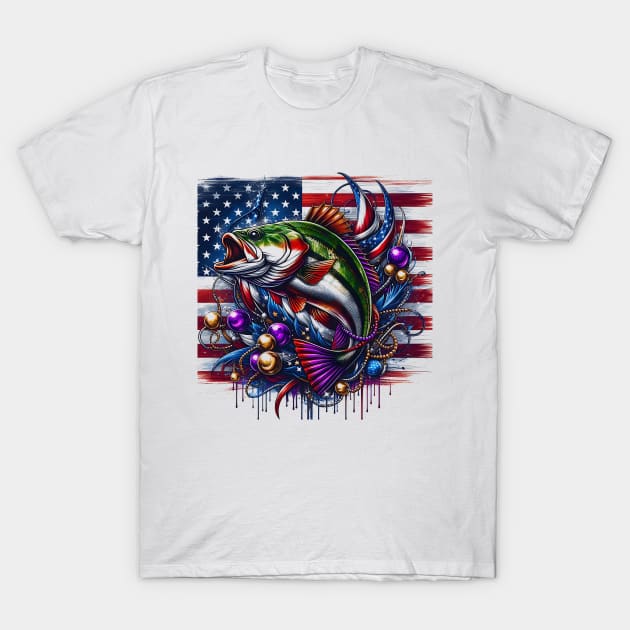 Celebrate Mardi Gras and show your love of fishing with this vibrant patriotic design T-Shirt by click2print